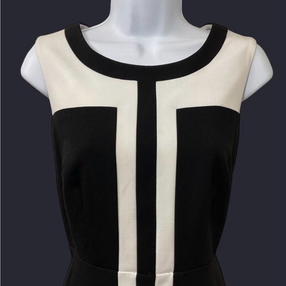 Black & White Sleeveless A-Line Dress - Picture 2 of 8